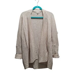 Jem & Thread Knit Open Cardigan Oatmeal Dolman Sleeves - XL